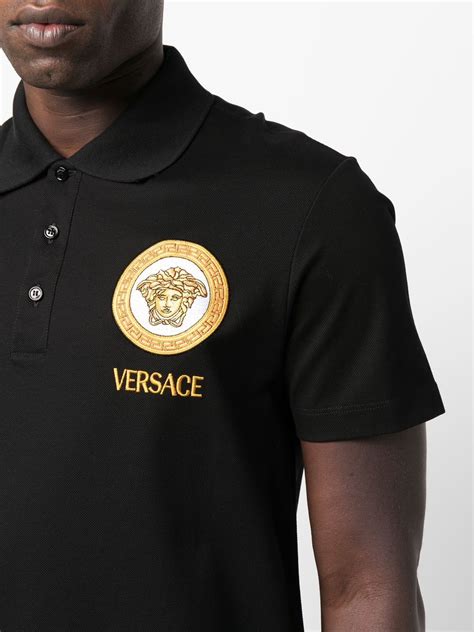 polo shirts versace|Versace polo shirt price.